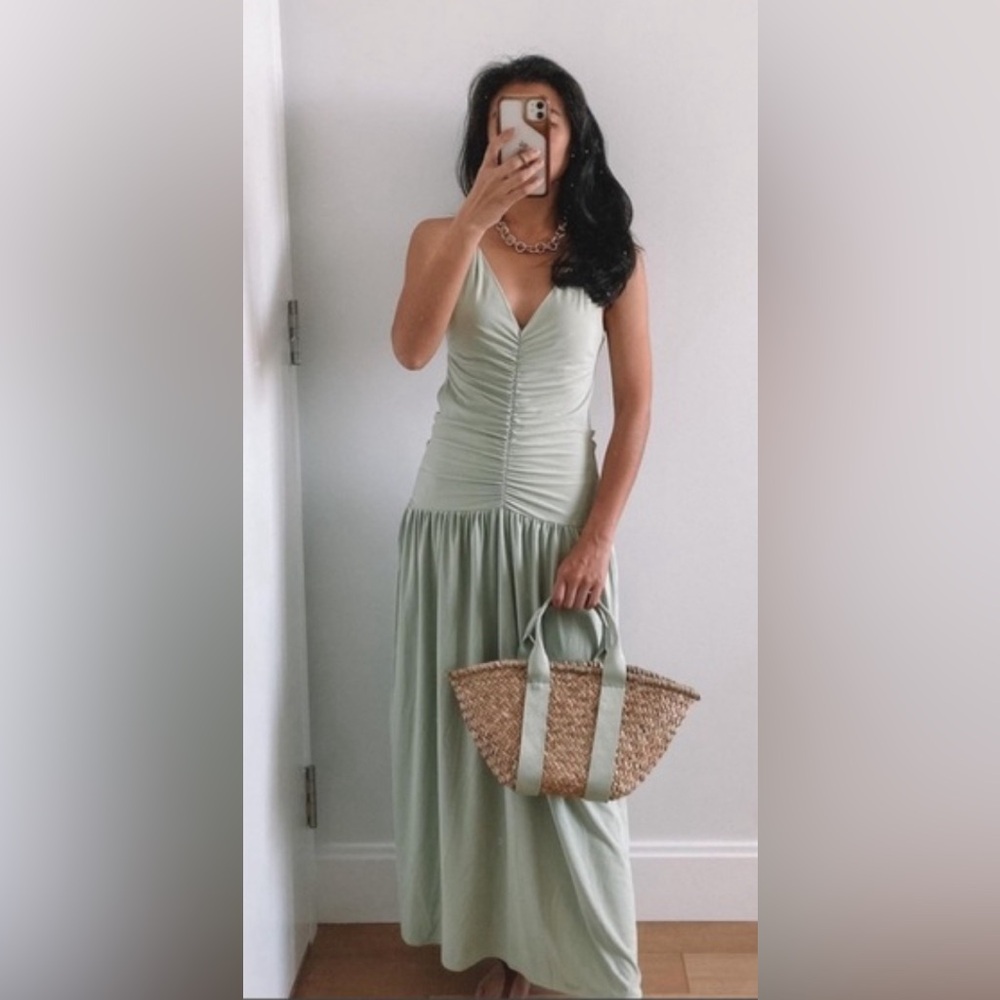 Zara Light Green Maxi Dress - Picture 8 of 12